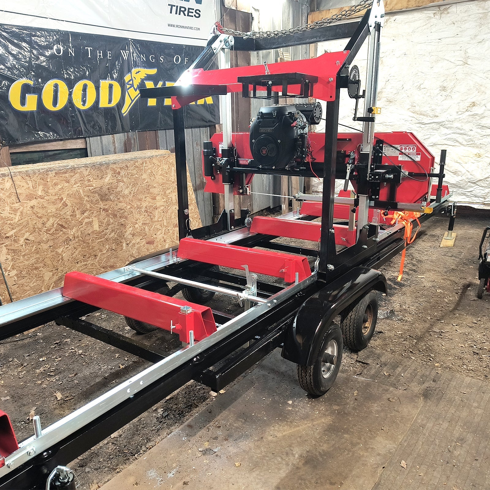 MechMaxx SM36 Sawmill 36" MAX Portable 25HP 750cc ZONSEN V-Twin Engine 20' Track Length 10 Blades Included New