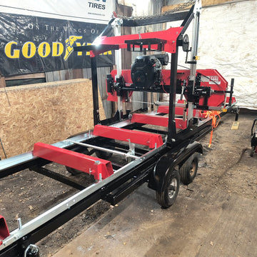 MechMaxx SM36 Sawmill Portable 36" Board Width 25 HP 750cc ZONSEN V-Twin Engine 20' Track Length New