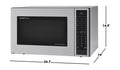 Sharp  1.5 Cu. Ft. 900w Stainless Steel Convection Countertop Microwave Oven - Stainless Steel (SMC1585KS)
