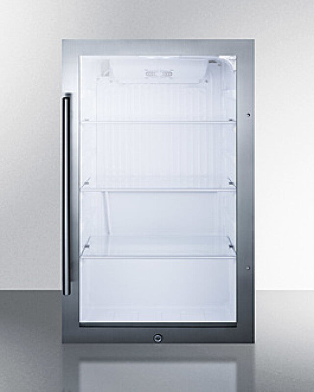 SUMMIT  Shallow Depth Indoor/Outdoor Beverage Cooler, ADA Compliant - Black (SPR489OSADA)