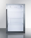 SUMMIT  Shallow Depth Indoor/Outdoor Beverage Cooler, ADA Compliant - Black (SPR489OSADA)