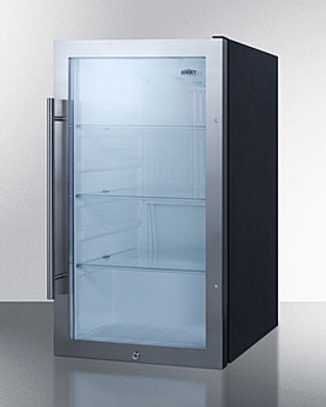 SUMMIT  Shallow Depth Indoor/Outdoor Beverage Cooler, ADA Compliant - Black (SPR489OSADA)