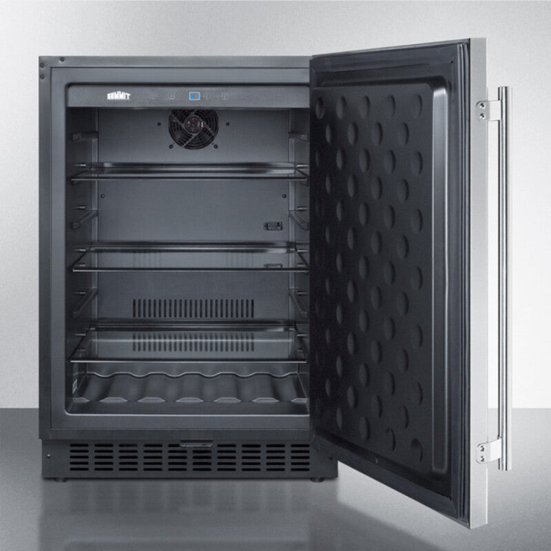 SUMMIT  24" Wide Outdoor All-Refrigerator - Stainless Steel (SPR627OSCSS)