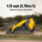 Mini Skid Steer Stand On Compact Track Loader ( 4 in 1 bucket included ) with 25HP KUBOTA D1105 Diesel Engine,  Common Industry Interface (CII),  CROBA  STL1000