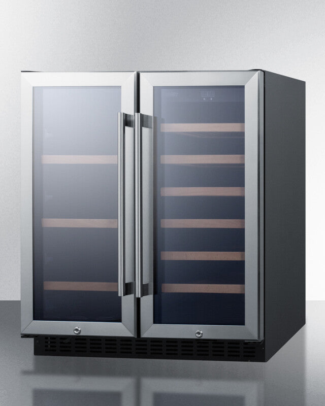 SUMMIT  30" Wide Built-In Wine/Beverage Center - Black (SWBV3071)