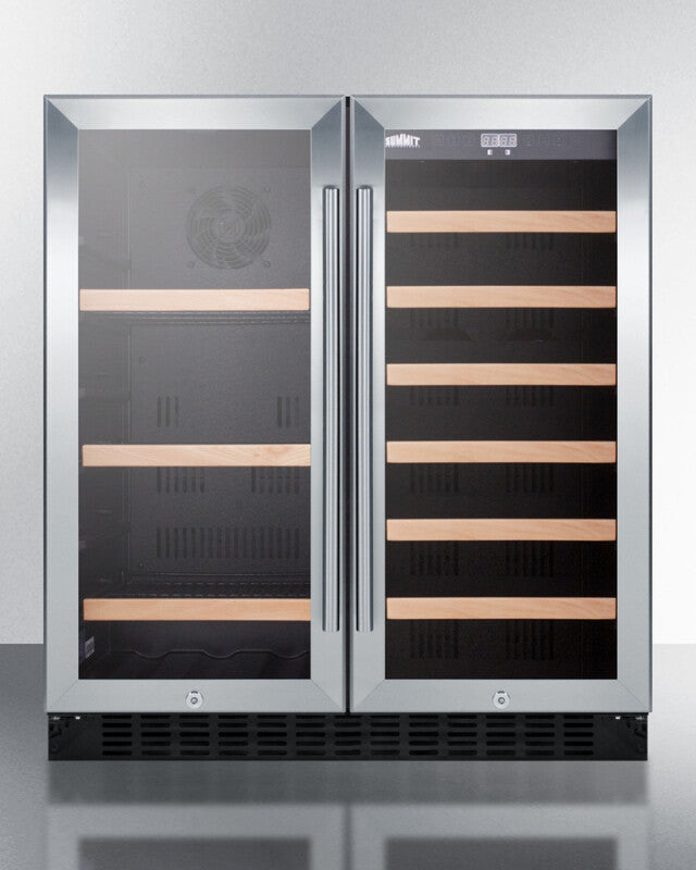 SUMMIT  30" Wide Built-In Wine/Beverage Center - Black (SWBV3071)