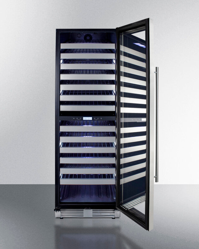 SUMMIT  24" Wide Dual-Zone Wine Cellar - Black (SWCP2163)