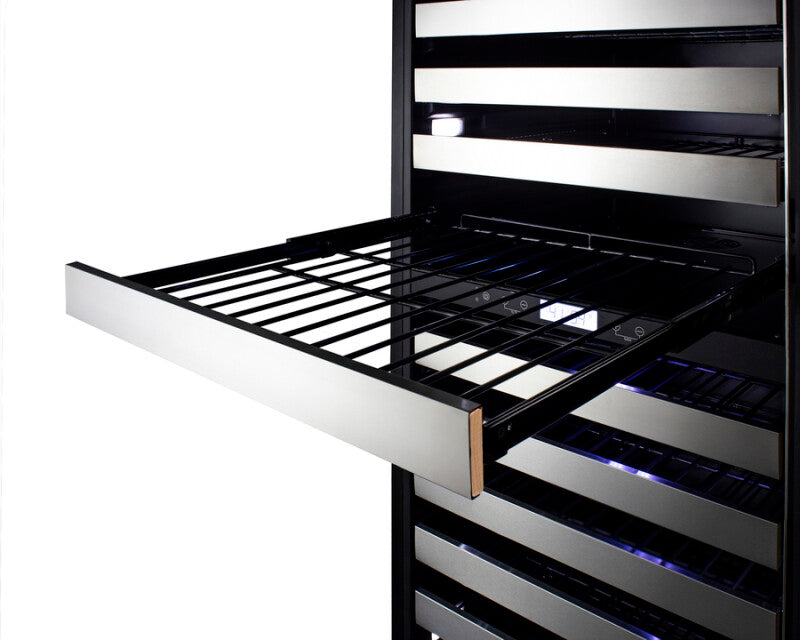 SUMMIT  24" Wide Dual-Zone Wine Cellar - Black (SWCP2163)