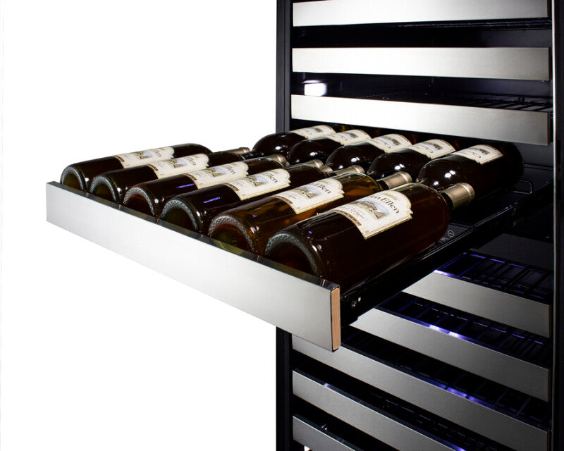 SUMMIT  24" Wide Dual-Zone Wine Cellar - Black (SWCP2163)