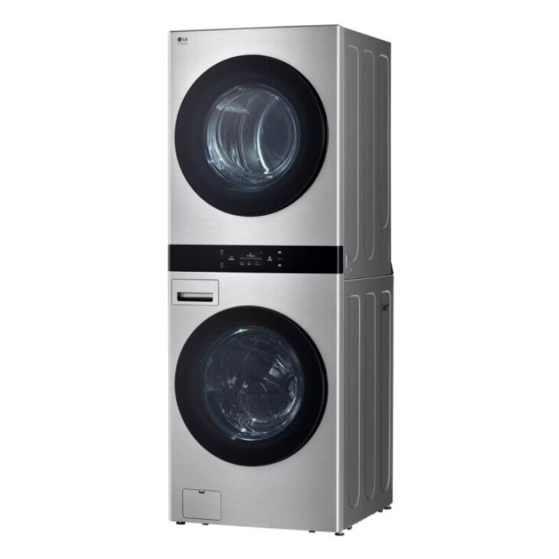 LG Studio  Washtower™ Smart Front Load 5.0 Cu. Ft. Washer And 7.4 Cu. Ft. Gas Dryer With Center Control® - Noble Steel (SWWG50N3)