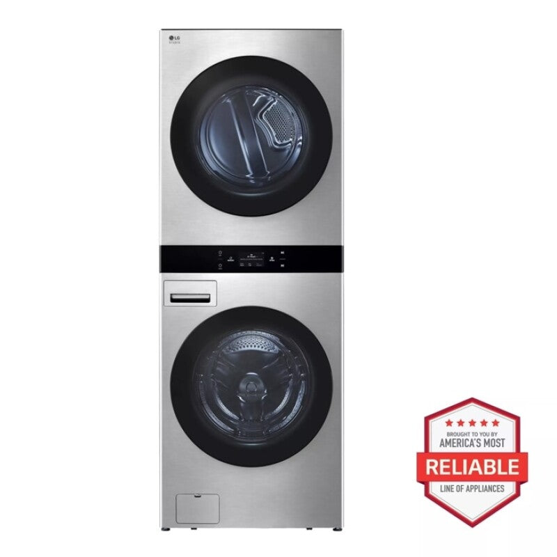 LG Studio  Washtower™ Smart Front Load 5.0 Cu. Ft. Washer And 7.4 Cu. Ft. Gas Dryer With Center Control® - Noble Steel (SWWG50N3)