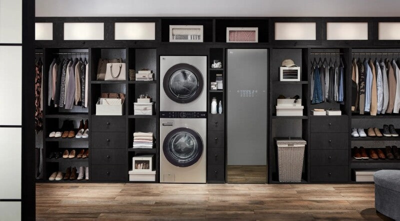 LG Studio  Washtower™ Smart Front Load 5.0 Cu. Ft. Washer And 7.4 Cu. Ft. Gas Dryer With Center Control® - Noble Steel (SWWG50N3)