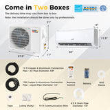 Costway 12,000 BTU 21 SEER2 208-230V Ductless Mini Split Heat Pump Air Conditioner 93377587 New