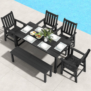 Costway Set of 4 Patio Dining Chairs Wide Armrests 198734526 New