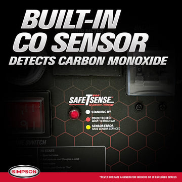 Simpson SF1012 Generator 10,000/12,500W Dual Fuel Gas Propane Electric Start CO Sensor New