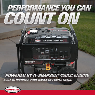 Simpson SF7796 Generator 7700/9625W Gasoline Portable Electric Start CO Sensor New