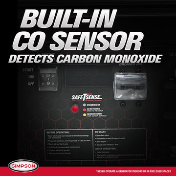 Simpson SF7796 Generator 7700/9625W Gasoline Portable Electric Start CO Sensor New