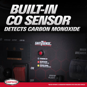 Simpson SGS7796 Generator 7700/9625W Inverter Dual Fuel Gas Propane Electric Start CO Sensor New