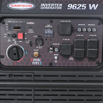 Simpson SGS7796 Generator 7700/9625W Inverter Dual Fuel Gas Propane Electric Start CO Sensor New
