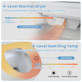 Costway Elongated Smart Toilet Bidet 1.16 GPF Auto Open Lid Heated Seat New