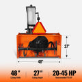 48" 3 Point PTO Snow Blower 24" Impeller Diameter 360° Snow Chute (PTO Shaft Included with Slip Clutch),  20-45 HP,  TSB48T