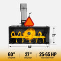 60" 3 Point PTO Snow Blower 24" Impeller Diameter 360° Snow Chute (PTO Shaft Included with Slip Clutch),  25-65 HP,  TSB60