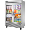 True Commercial  Reach-In Glass Swing Door Refrigerator with Hydrocarbon Refrigerant~Framed Glass Door Version 01 - Stainless Steel (T49GHCFGD01)