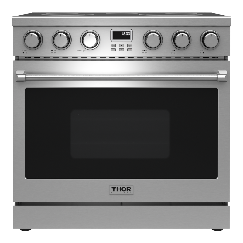THOR KITCHEN  36 Inch Contemporary Professional Electric Range Thor Kitchen - Stainless Steel (ARE36)