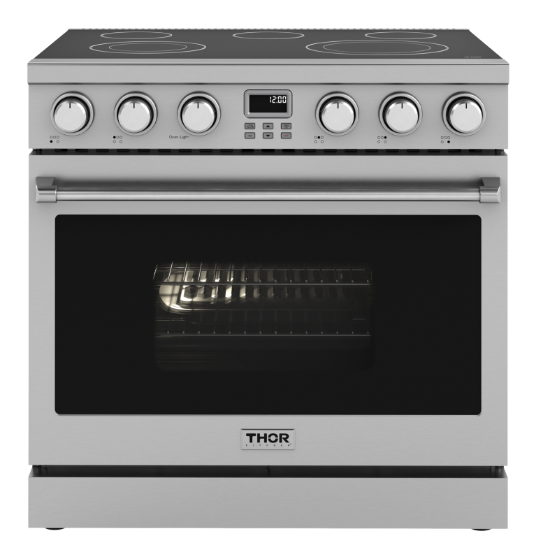 THOR KITCHEN  36 Inch Contemporary Professional Electric Range Thor Kitchen - Stainless Steel (ARE36)