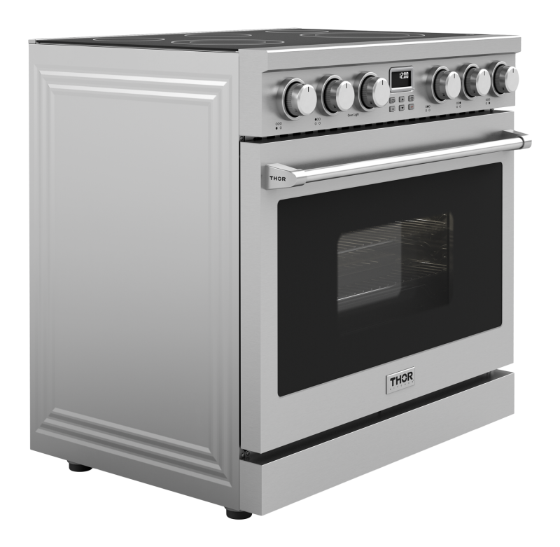 THOR KITCHEN  36 Inch Contemporary Professional Electric Range Thor Kitchen - Stainless Steel (ARE36)