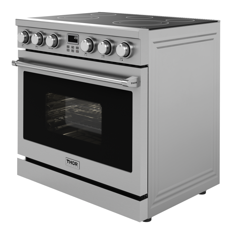 THOR KITCHEN  36 Inch Contemporary Professional Electric Range Thor Kitchen - Stainless Steel (ARE36)