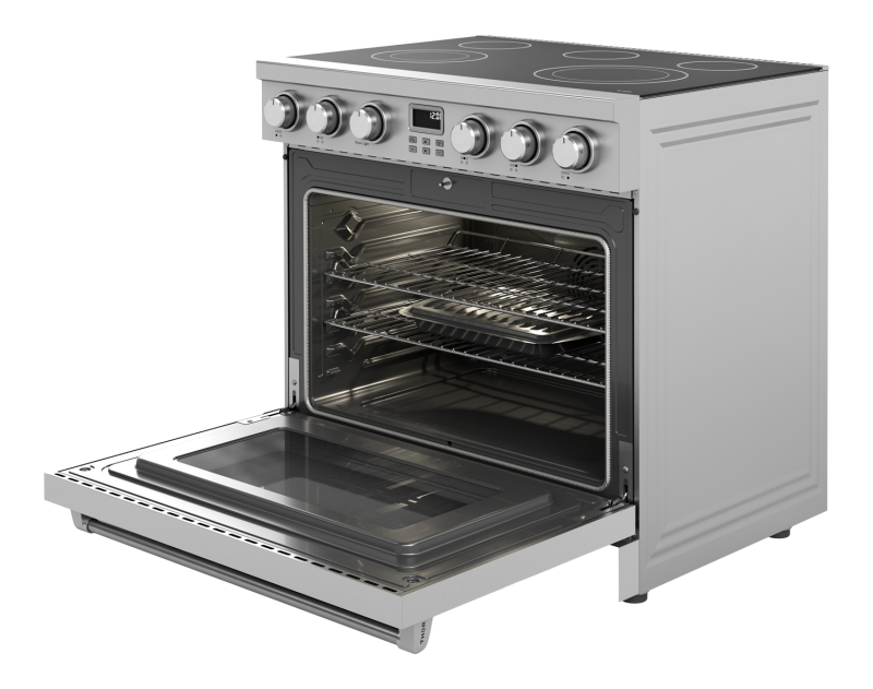 THOR KITCHEN  36 Inch Contemporary Professional Electric Range Thor Kitchen - Stainless Steel (ARE36)