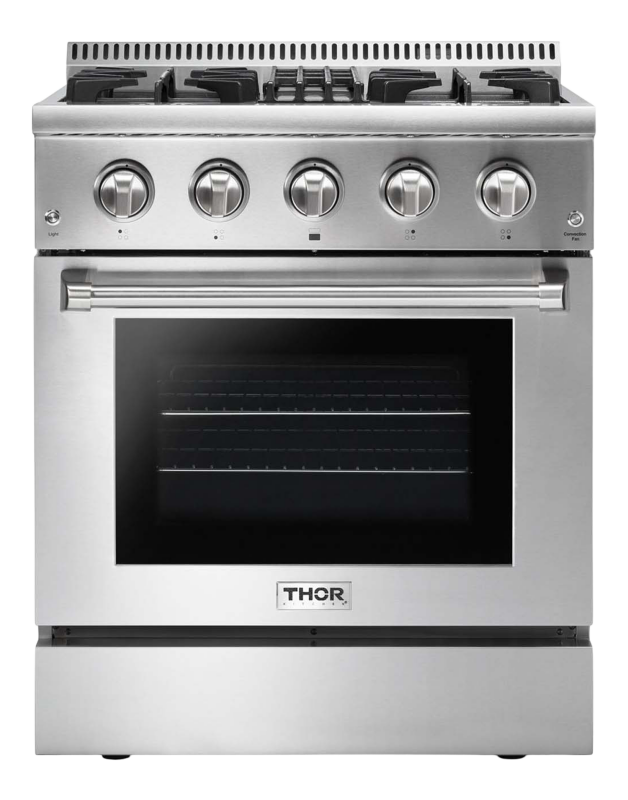 Thor Kitchen  30 Inch Professional Dual Fuel Range - Stainless Steel (HRD3088U)