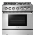 Thor Kitchen  36 Inch Dual Fuel Range - Professional (Discontinued) - Stainless Steel (HRD3606U)