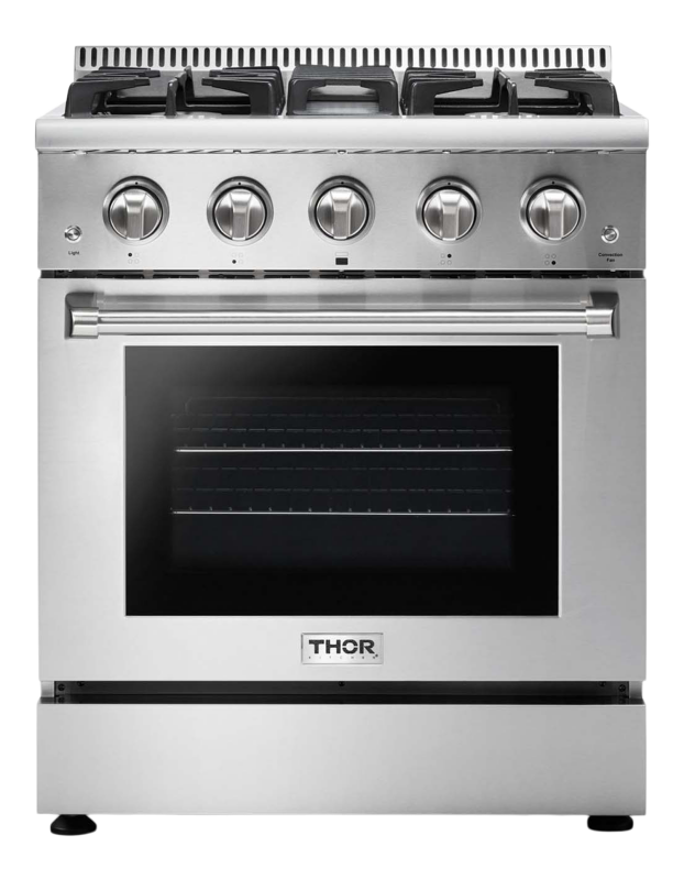 Thor Kitchen  Thor Kitchen 30-Inch Professional Liquid Propane Range (Discontinued) - Stainless Steel (HRG3080ULP)