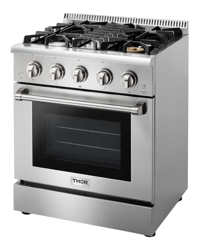 Thor Kitchen  Thor Kitchen 30-Inch Professional Liquid Propane Range (Discontinued) - Stainless Steel (HRG3080ULP)