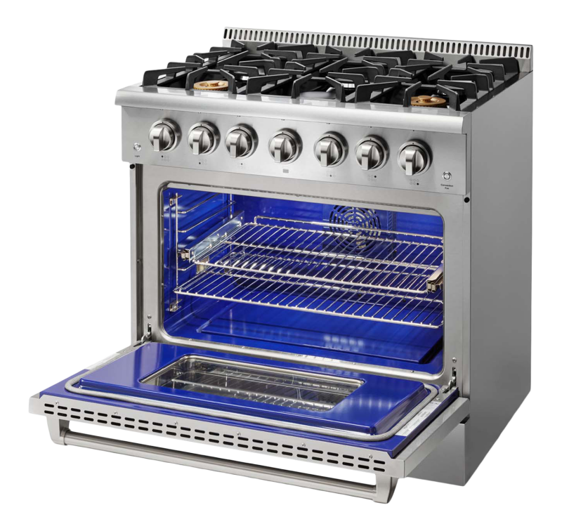 Thor Kitchen  36 Inch Professional Gas Range - Stainless Steel (HRG3618U)