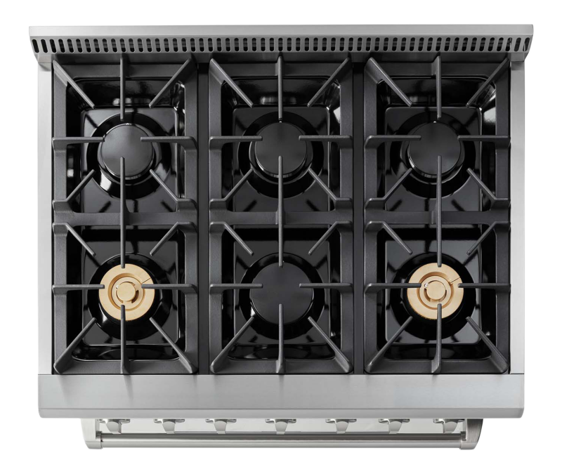 Thor Kitchen  36 Inch Professional Liquid Propane Range - Stainless Steel (HRG3618ULP)