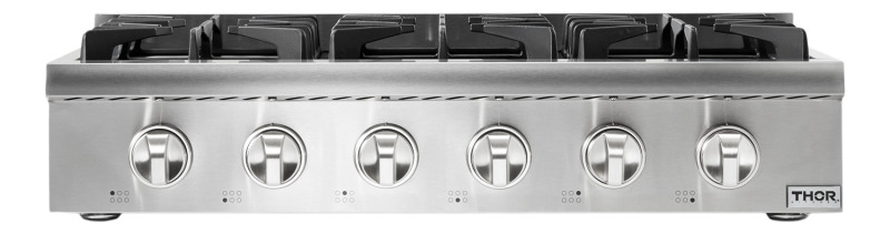 THOR KITCHEN  36 Inch Professional Lp Rangetop Thor Kitchen - Stainless Steel (HRT3618ULP)