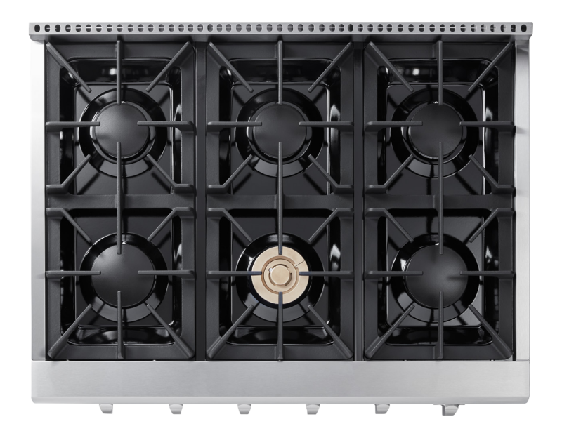 THOR KITCHEN  36 Inch Professional Lp Rangetop Thor Kitchen - Stainless Steel (HRT3618ULP)