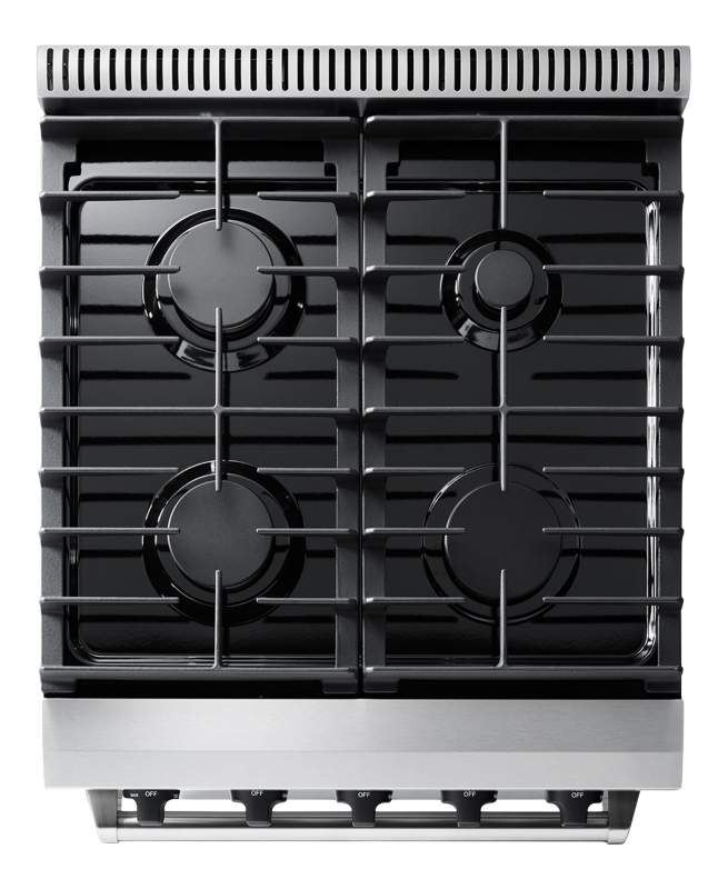 Thor Kitchen  24 Inch 4 Burner Gas Range In Stainless Steel - Stainless Steel (LRG2401U)