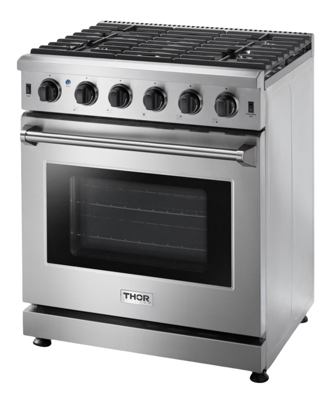 Thor Kitchen  30 Inch Liquid Propane Range, 5 Burner Convection Oven Thor Kitchen - Stainless Steel (LRG3001ULP)