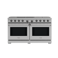 THOR KITCHEN  60 Inch Gas Range, 8 Burner Double Oven - Stainless Steel (LRG60E)