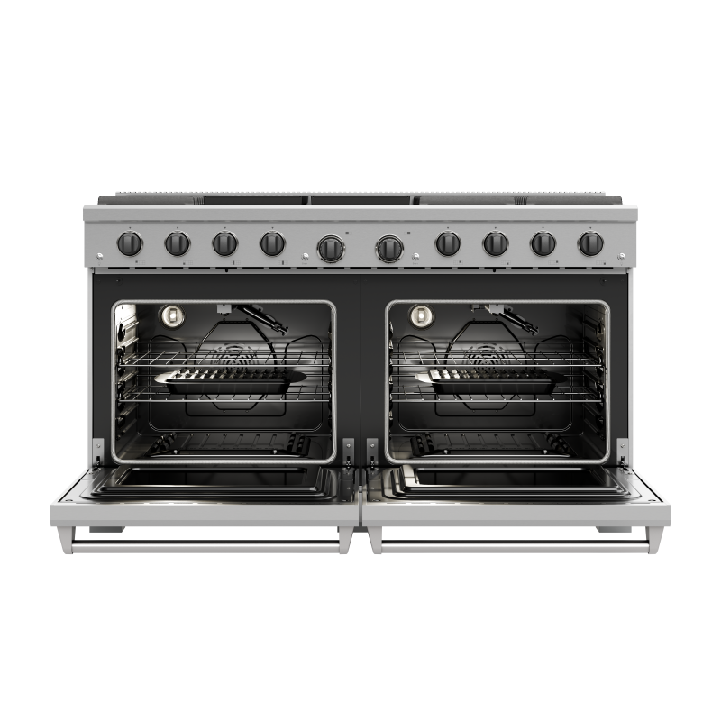 THOR KITCHEN  60 Inch Gas Range, 8 Burner Double Oven - Stainless Steel (LRG60E)