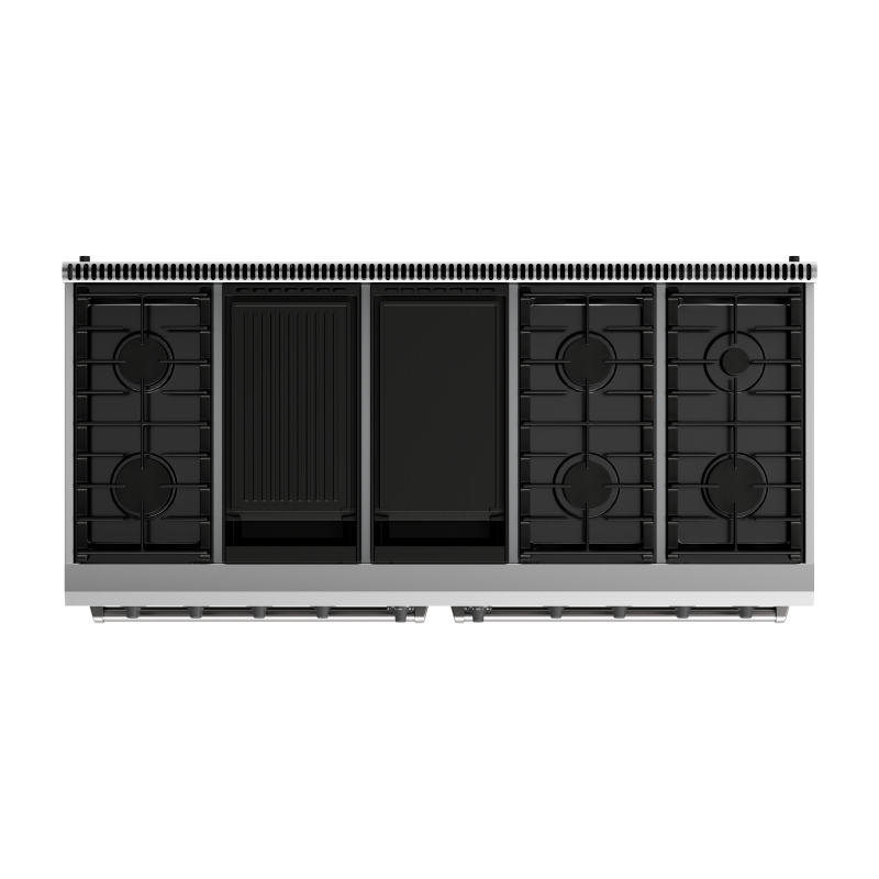 THOR KITCHEN  60 Inch Gas Range, 8 Burner Double Oven - Stainless Steel (LRG60E)
