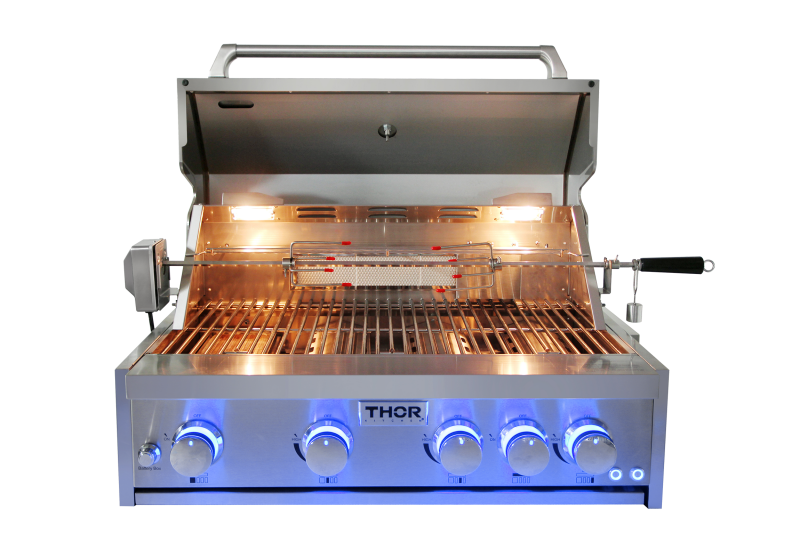 Thor Kitchen  32 Inch Outdoor Kitchen Gas Bbq Grill With 4 Burners - Stainless Steel (MK04SS304)