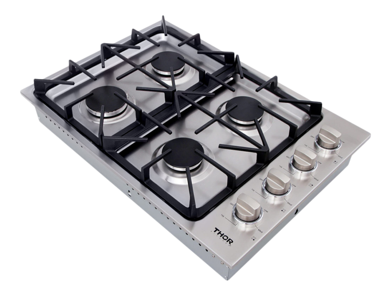 Thor Kitchen  30 Inch Professional Drop-in Gas Cooktop In Stainless Steel Thor Kitchen - Stainless Steel (TGC3001)