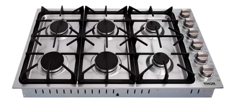 Thor Kitchen  36 Inch Professional Drop-in Gas Cooktop In Stainless Steel Thor Kitchen - Stainless Steel (TGC3601)