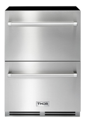 THOR KITCHEN  24 Inch Indoor Outdoor Refrigerator Drawer - Stainless Steel (TRF24U)