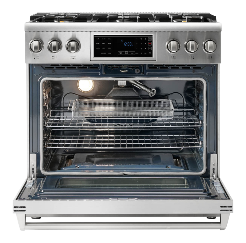 Thor Kitchen  36 Inch Tilt Panel Professional Liquid Propane Range - Stainless Steel (TRG3601LP)